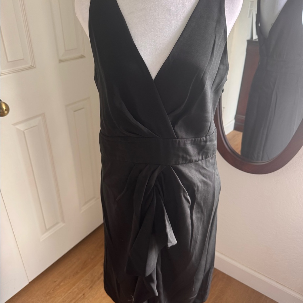 Diane Von Furstenberg Black Wrap Mini Dress